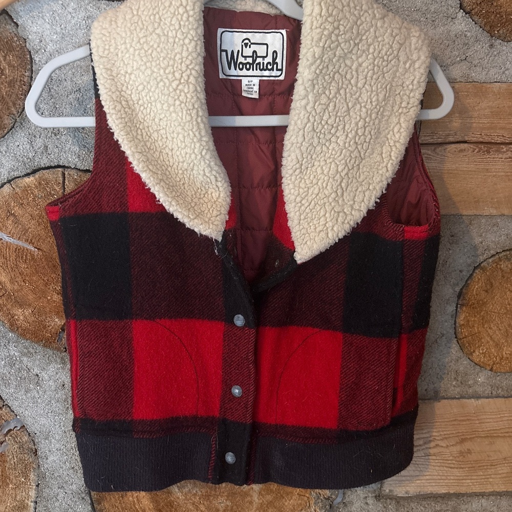 Women’s Woolrich Size Small Plaid Vest